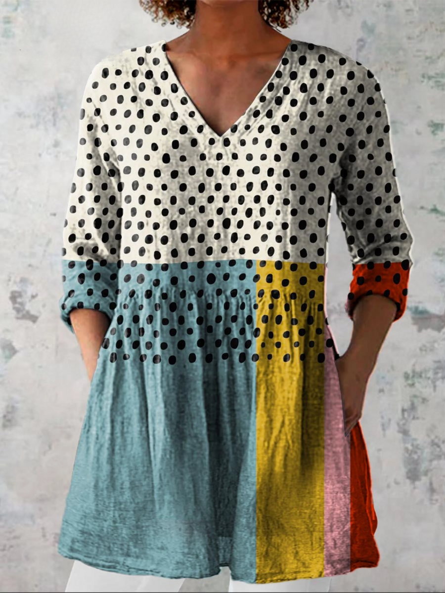 Valerie | Lång Blus med V-hals
