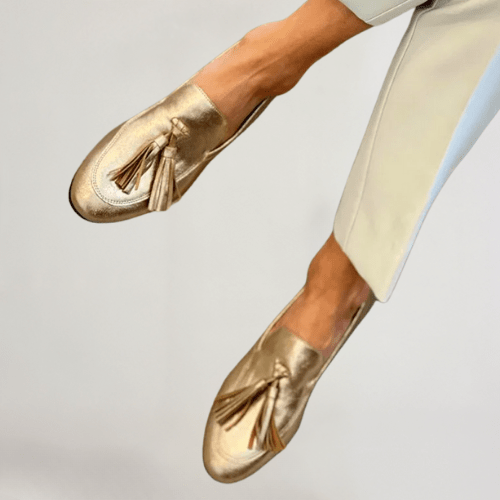 Vittoria | Guldloafers för Dam