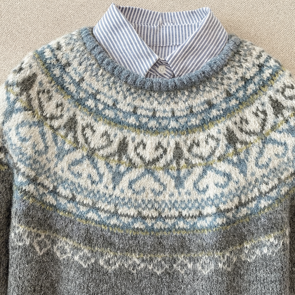 Luxe | Elegant nordisk stickad tröja i vintagestil