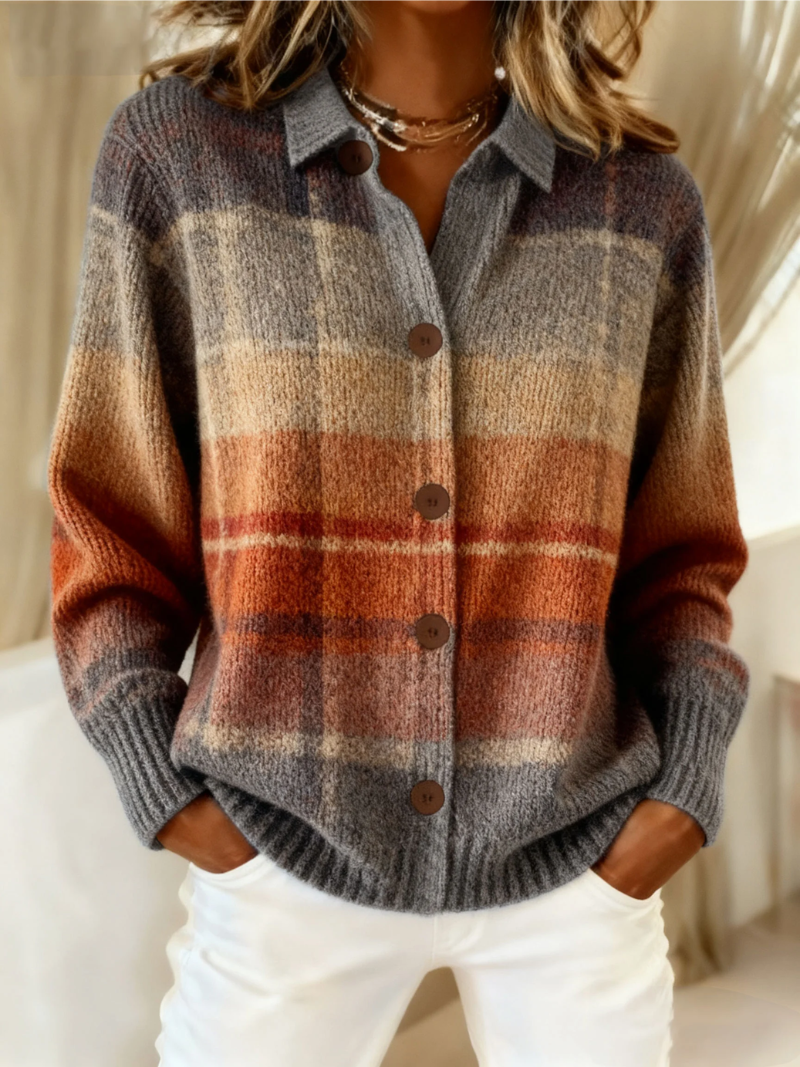 Edith | Höst Ombre Rutig Cardigan