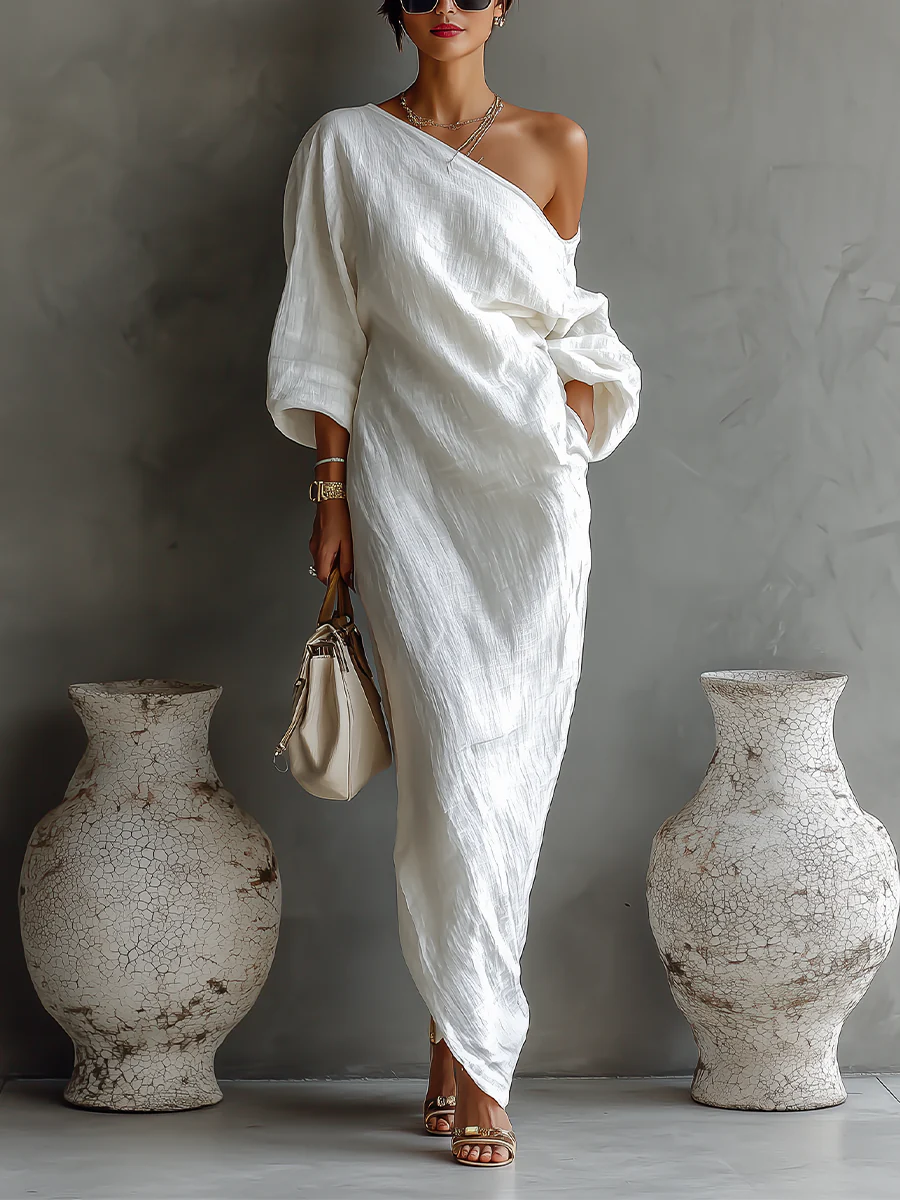 Elise | Asymmetrisk och elegant maxiklänning