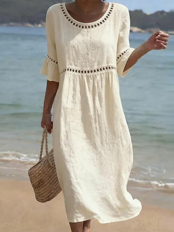 Agatha | Elegant Midiklänning som Döljer Magen