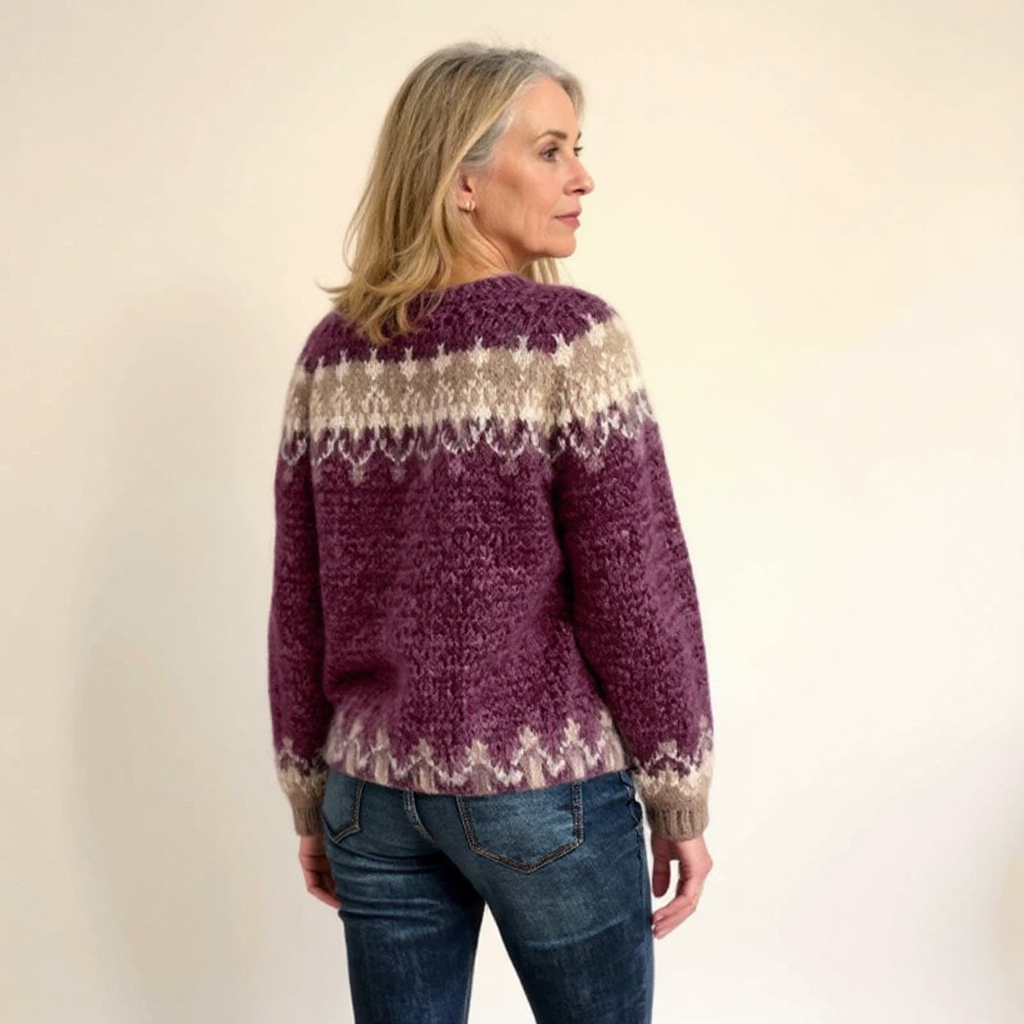 Janet | Tidlös stickad tröja i isländsk stil