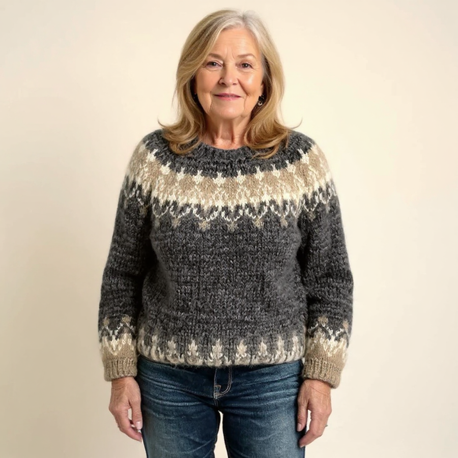 Patricia | Tidlös stickad tröja i isländsk stil