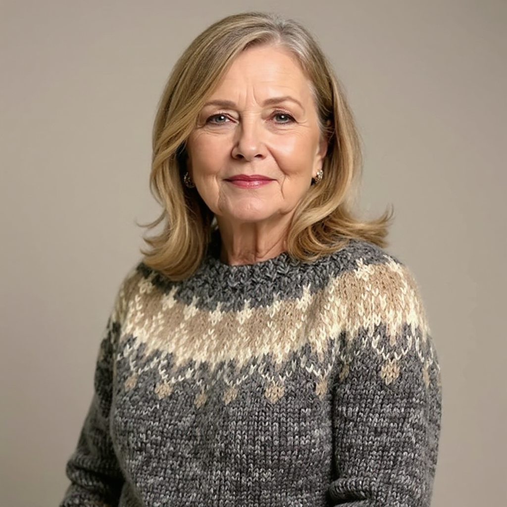 Donna | Tidlös stickad tröja i isländsk stil