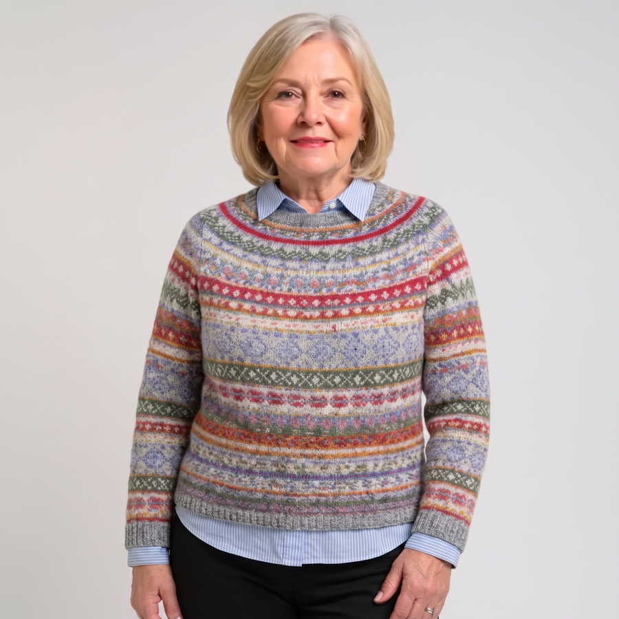 Hannah | Traditionell nordisk stickad tröja